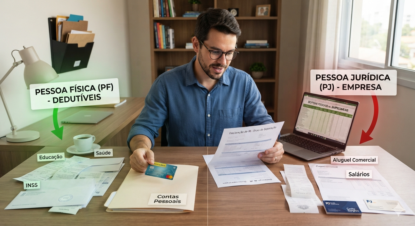 Não pague na pessoa física contas que não são dedutíveis de imposto de renda.