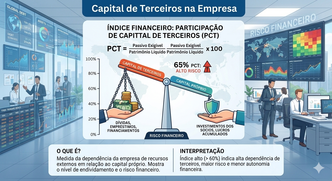 📊 ÍNDICE FINANCEIRO: CAPITAL DE TERCEIROS NA EMPRESA