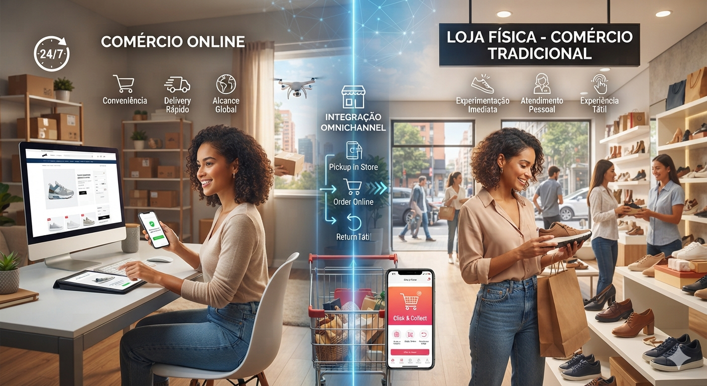 Comércio Online vs Comércio Tradicional.