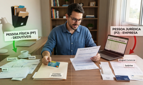 Não pague na pessoa física contas que não são dedutíveis de imposto de renda.