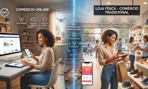 Comércio Online vs Comércio Tradicional.